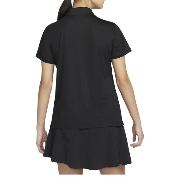 Nike Women's Golf Dri-Fit Victory Short Sleeve Polo, Black, XS - Picture 2 of 16